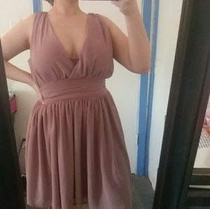 Mauve wrap dress